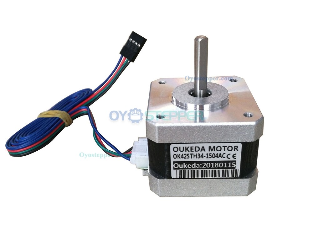 OUKEDA NEMA 17 Stepper Motor 32Ncm 1.8&deg; 2.8 V 2-Phase D-cut 4 Wires 42mm